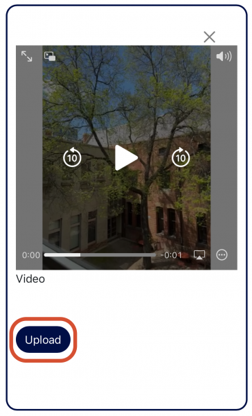 Click on 'Upload' to publish video onto Observations Click on 'Upload' to publish video onto Observations