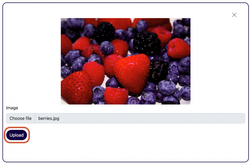 Click 'Upload' to publish image Click 'Upload' to publish image