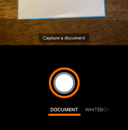 Capture button and Document option for generating PDFs