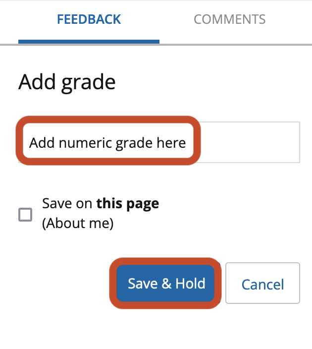 In the submission sidebar, click ‘I want to’ and select ‘Add grade’.