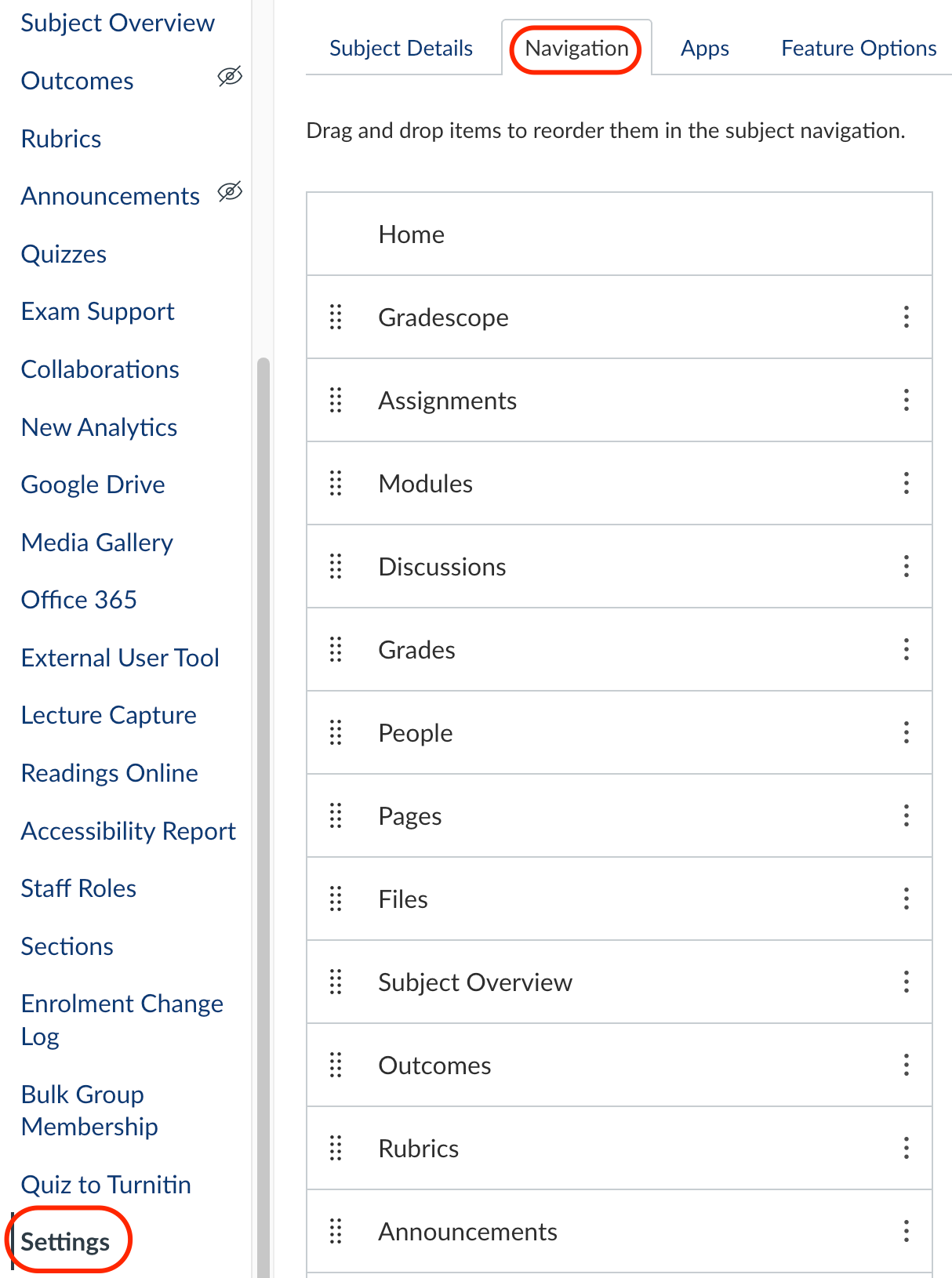 Location of Navigation tab Location of Navigation tab