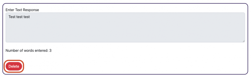 Option to delete published text Option to delete published text