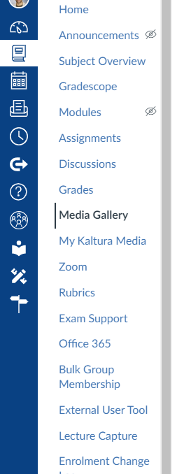 Accessing your Kaltura Media Gallery