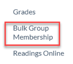 Bulk Group Membership link in subject menu