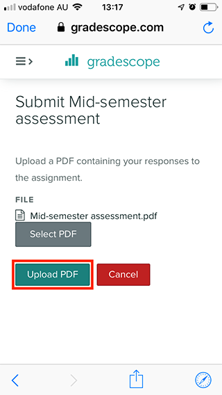 Upload your PDF assignment
