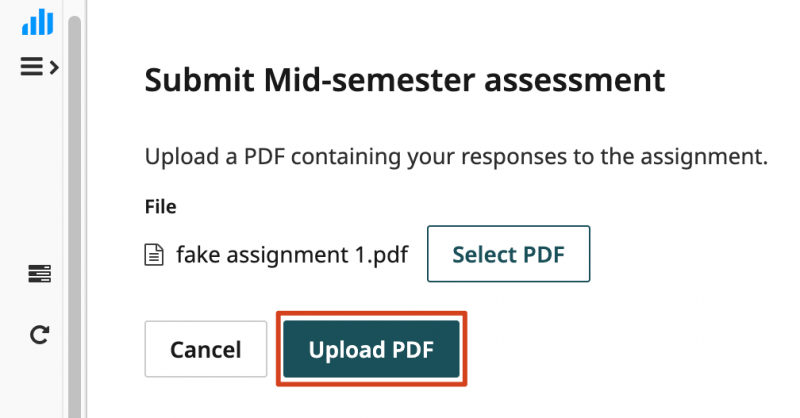 Upload PDF submission