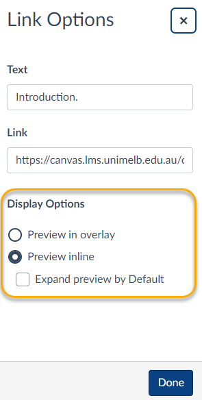 File preview options in the LMS
