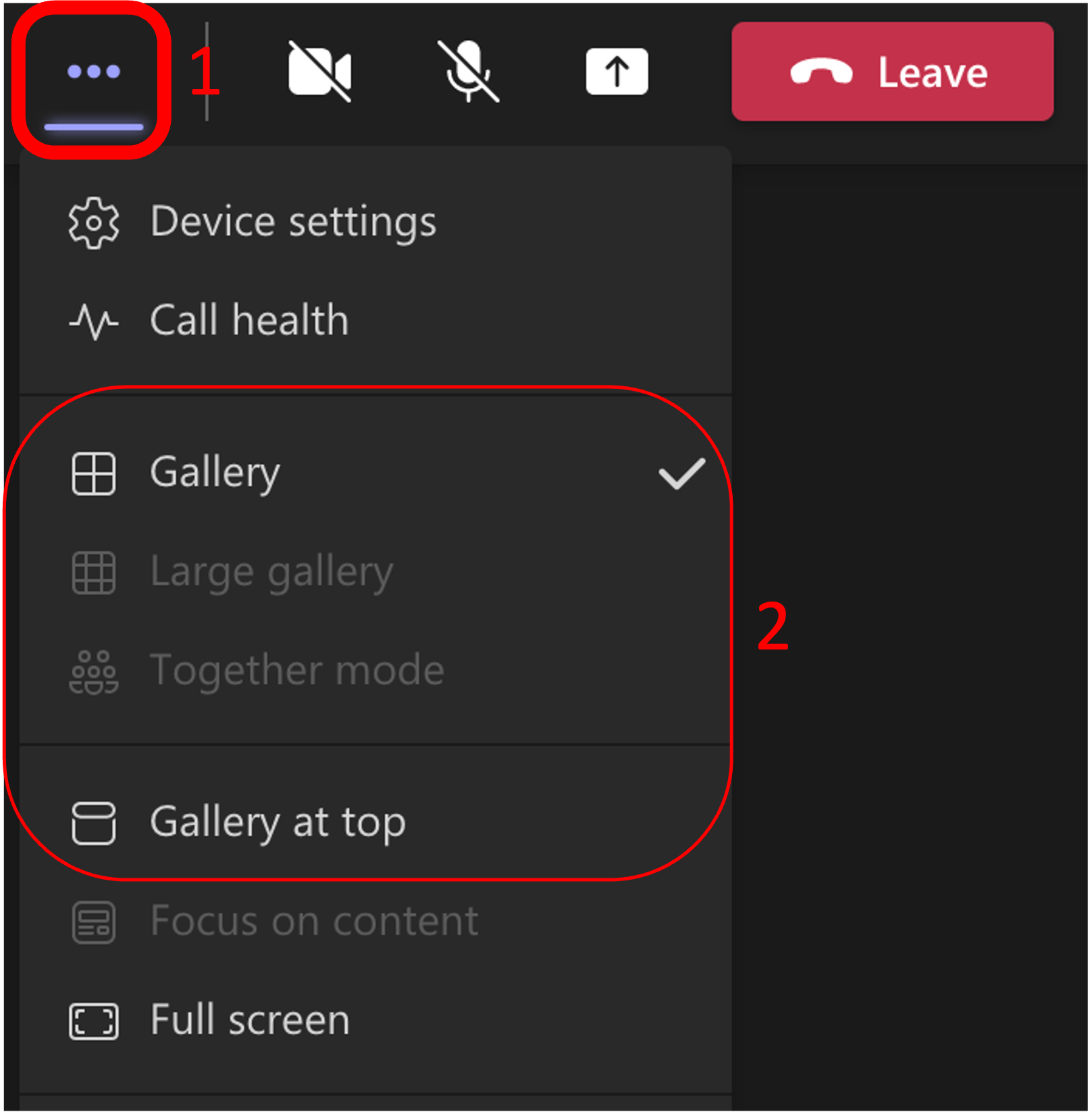 Video layout settings