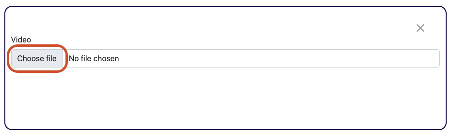 Choose file to upload from your device Choose file to upload from your device