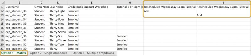 Create multiple sections and enrolling multiple students