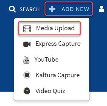 Add new media using Media Upload