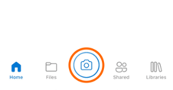 Camera button on iOS