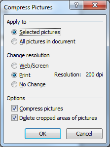 Shows the Compress Pictures interface-2 .