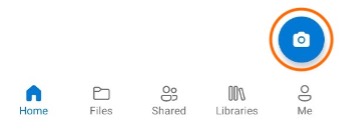 Camera button on Android