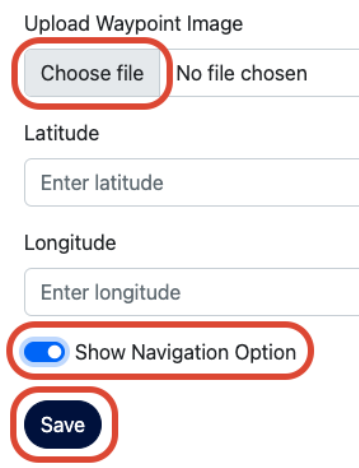 Option to upload a file to a waypoint