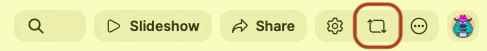 Remake button Screenshot of a Padlet wall’s top menu bar with the “Remake” icon highlighted to indicate where to duplicate the Padlet.