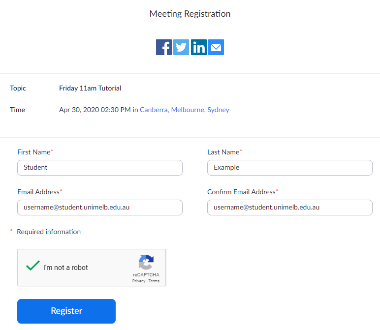 Registration