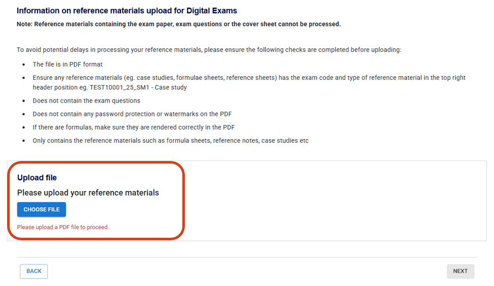 Board of examiners checklist question requesting users to confirm whether the checklist has been completed for the subject. 