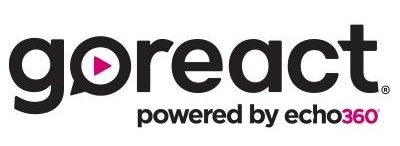 GoReact logo, powered by echo 360.