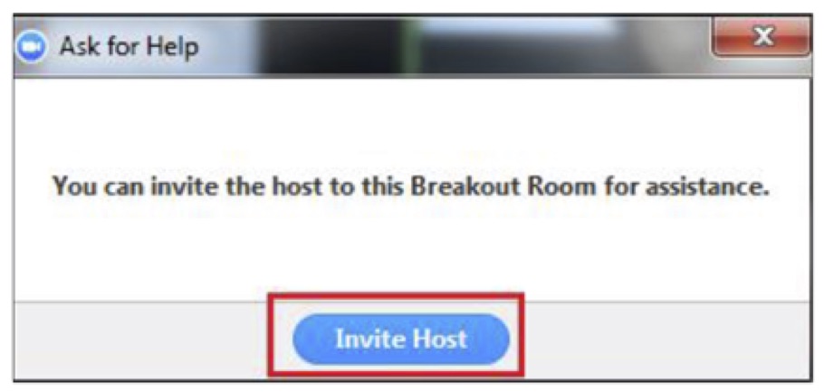 Inviting the host to your breakout room