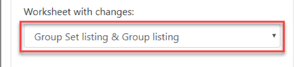 Group Set listing & Group listing dropdown option