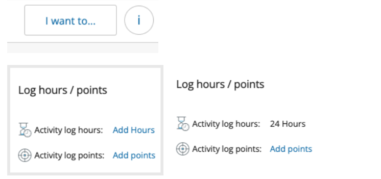 Example of logged hours