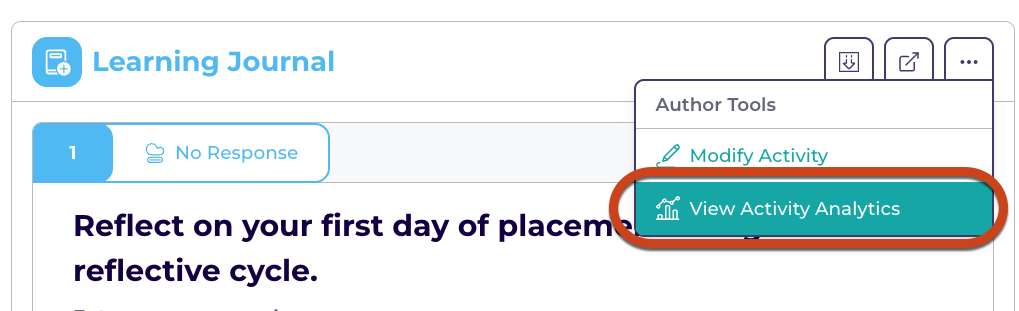 Screenshot of the button that allows you to view student submissions in Stackle